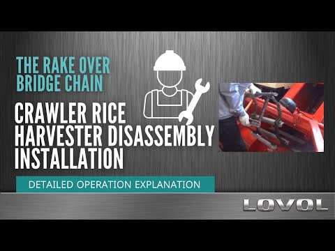 Disassembly/Installation: the rake over bridge chain of Rice harvester ...